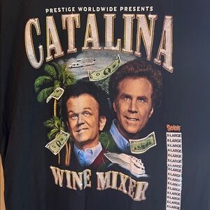 STEP BROTHERS PRESTIGE WORLDWIDE CATALINA WINE MIXER TEE SIZE XL